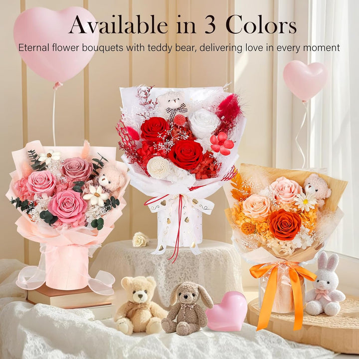 Preserved Flowers Bouquet with Bea