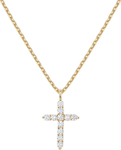 14K Gold Plated Cross Necklace