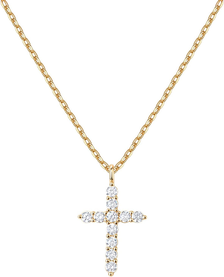 14K Gold Plated Cross Necklace