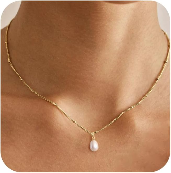 Pearl Necklaces 14K Gold Plated 