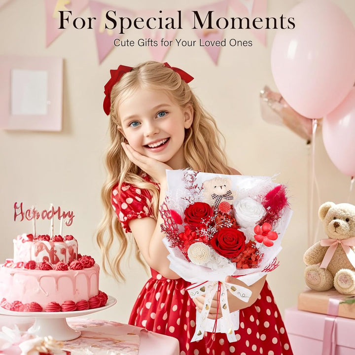 Preserved Flowers Bouquet with Bea