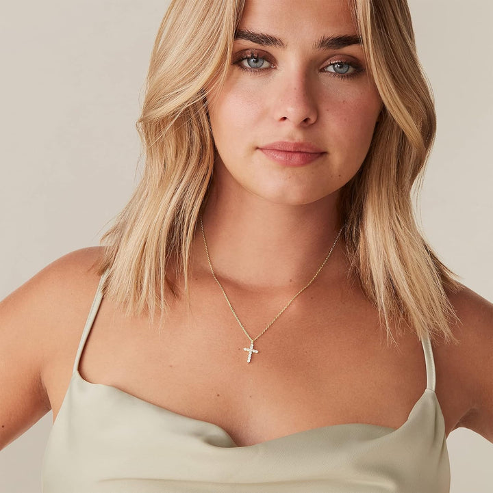 14K Gold Plated Cross Necklace