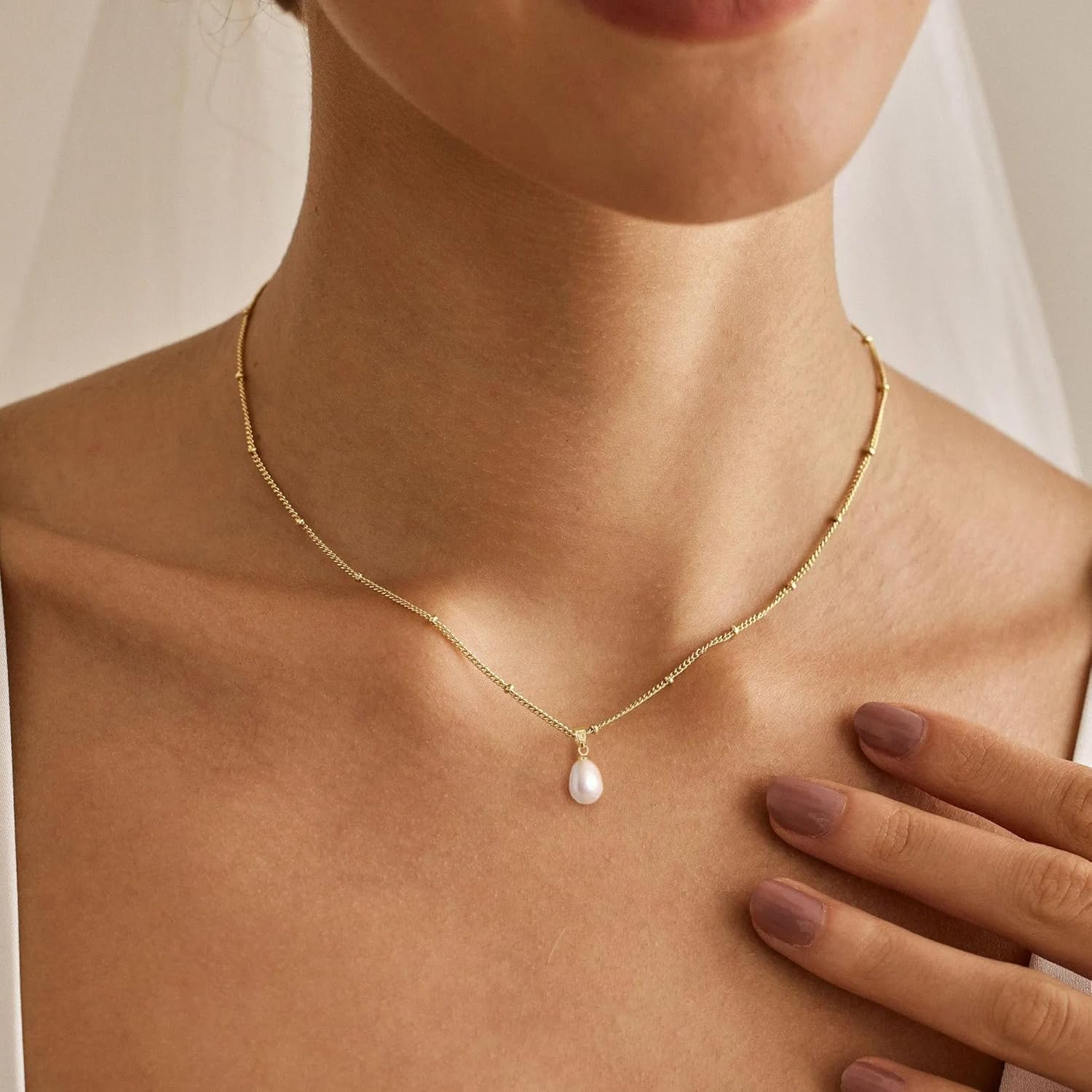 Pearl Necklaces 14K Gold Plated 