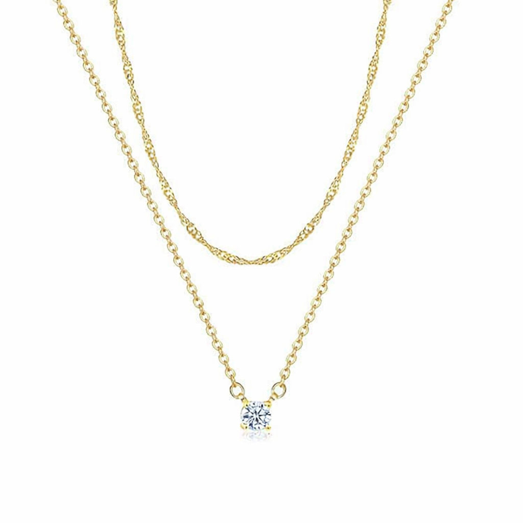 14K Gold Plated Layering Necklace