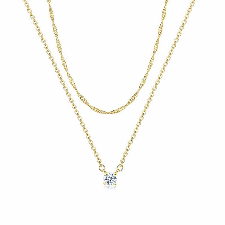 14K Gold Plated Layering Necklace