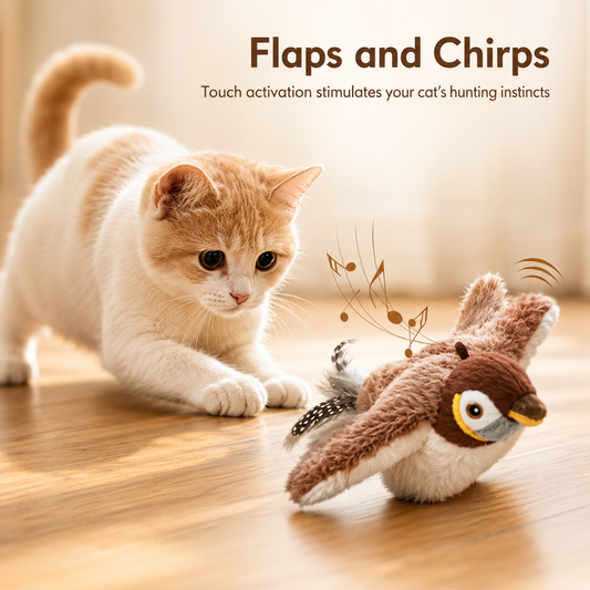 Plush Bird Cat Toy