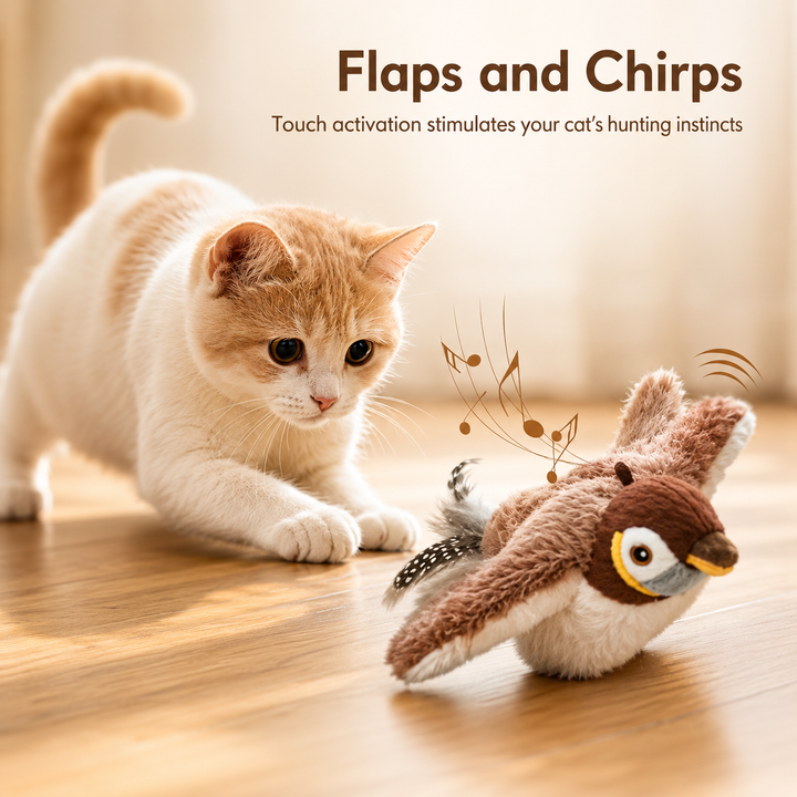 Plush Bird Cat Toy