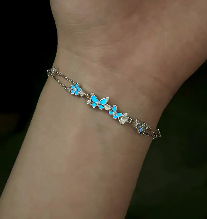 Twilight Bloom Butterfly Bracelet