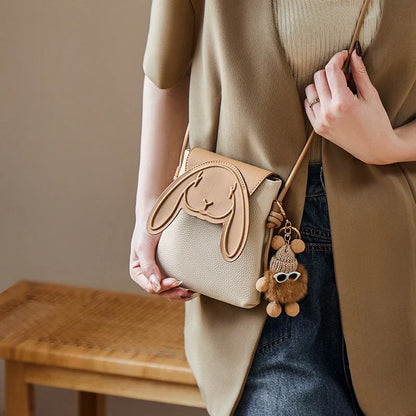 Bunny Leather Crossbody Bag