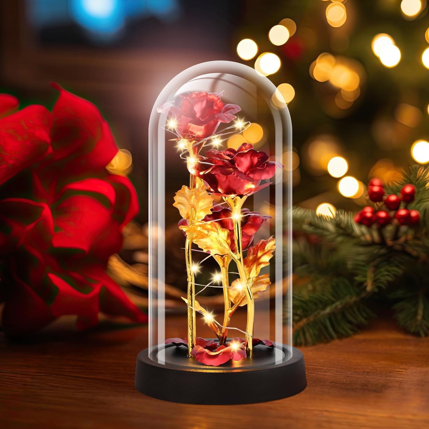EverGlow Glass Rose Gift