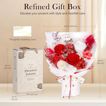 Preserved Flowers Bouquet with Bea