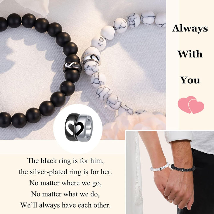 Matching Couple Ring Bracelets 