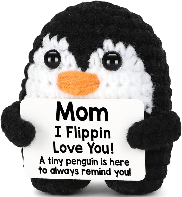 Gifts for Him Her Boyfriend Girlfriend Birthday Christmas, to My Love Handmade Crochet Penguin, Wedding Anniversary Valentines Gift for Women Men, Romantic I Love You Gift for Couples Wife Husband